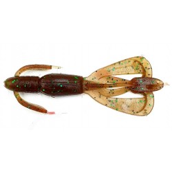 Приманка силіконова на хижу рибу, Taipan Crazy Flip, 2,8 дюйма, 8шт/уп, колір №01 Green pumpkin